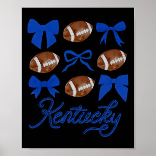 Póster Coquette Bow Football Kentucky