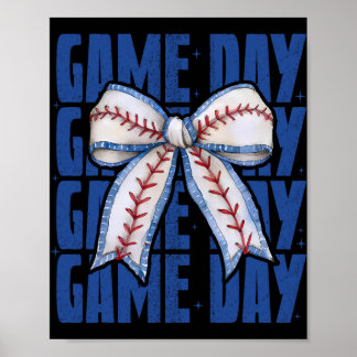 Póster Coquette Bow Game Day Sell Softll Heart Love Mom L