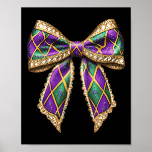Póster Coquette Bow Mardi Gras New Orleans Louisiana Usa