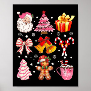 Póster Coquette Bow Santa Cake Candy Ginge