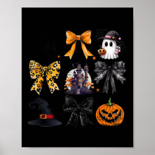 Póster Coquette Bows Ghost Pumpkin Witch Spookone Season