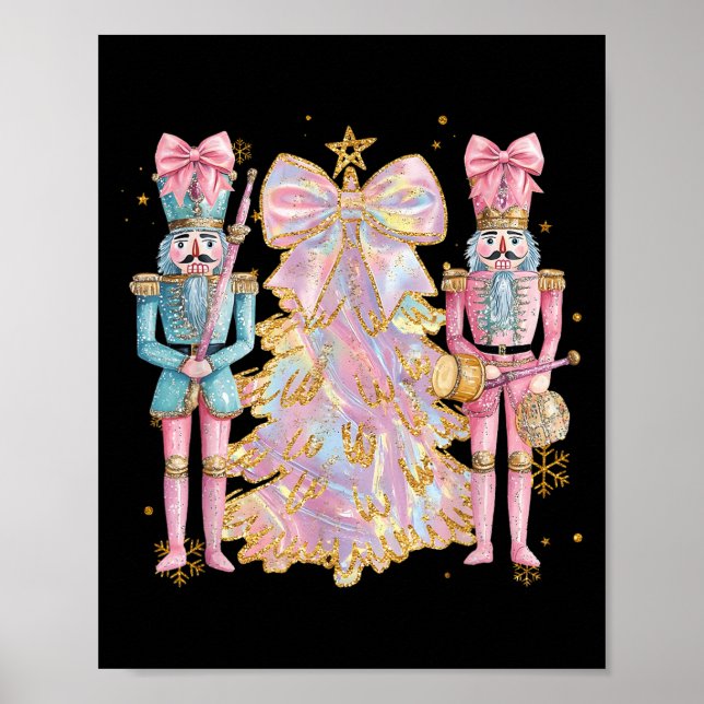 Póster Coquette Christmas Tree Nk Nutcrackers Women Kids  (Frente)