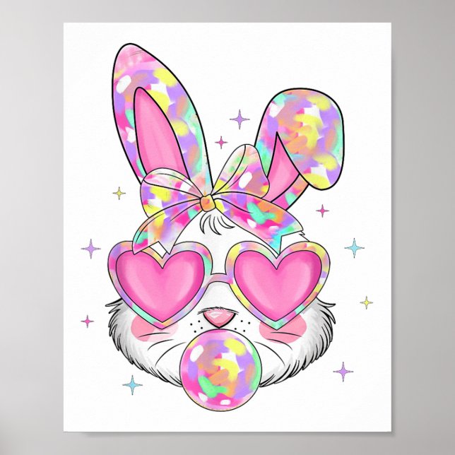 Póster Coquette Cuerdo Bow Easter Day Conejo Oreja Gir (Frente)