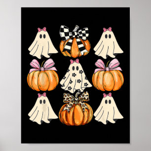 Póster Coquette Cute dobla la estación de calabaza fantas