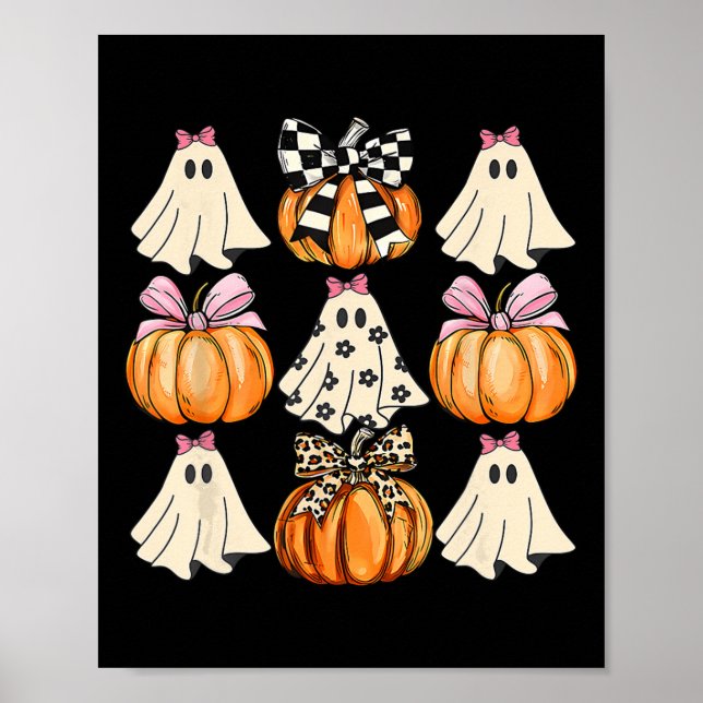 Póster Coquette Cute dobla la estación de calabaza fantas (Frente)
