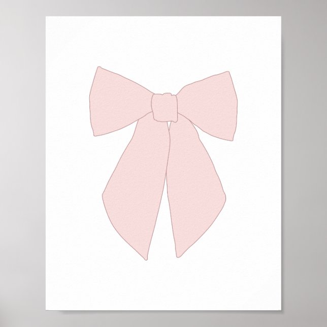 Póster Coquette de Bow rosa (Frente)