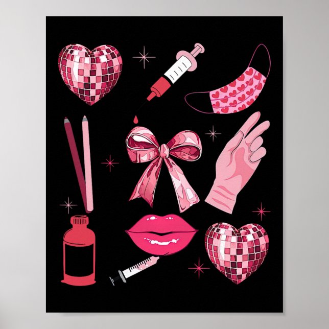 Póster Coquette Día de San Valentín Comerciante de Botox  (Frente)
