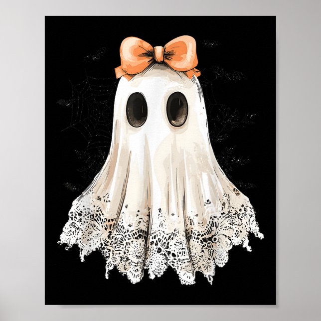 Póster Coquette Lace Ghost Boo In Boojee Halloween Soky S (Frente)
