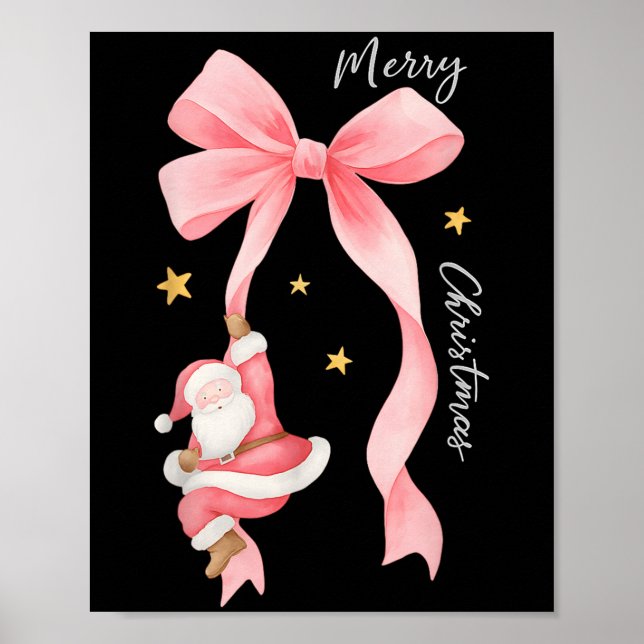 Póster Coquette Merry Christmas With Santa, Nk Xmas Santa (Frente)