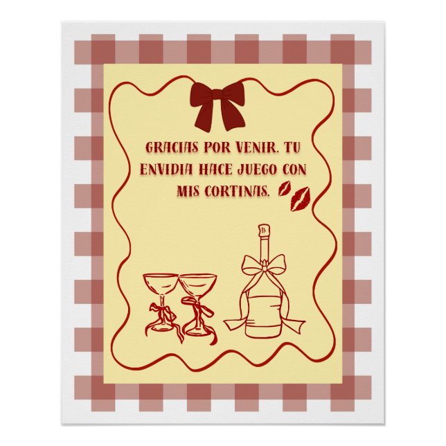 Poster coquette sarcasmo frase atrevida estética (Anverso)