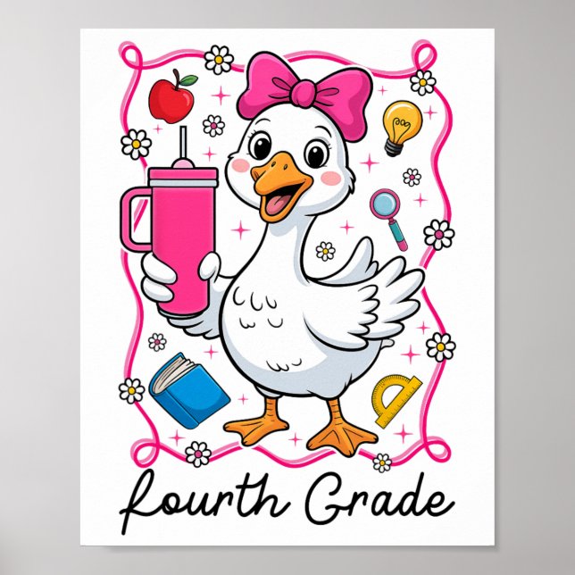 Póster Coquette Silly Goose cuarto grado Chica primer día (Frente)