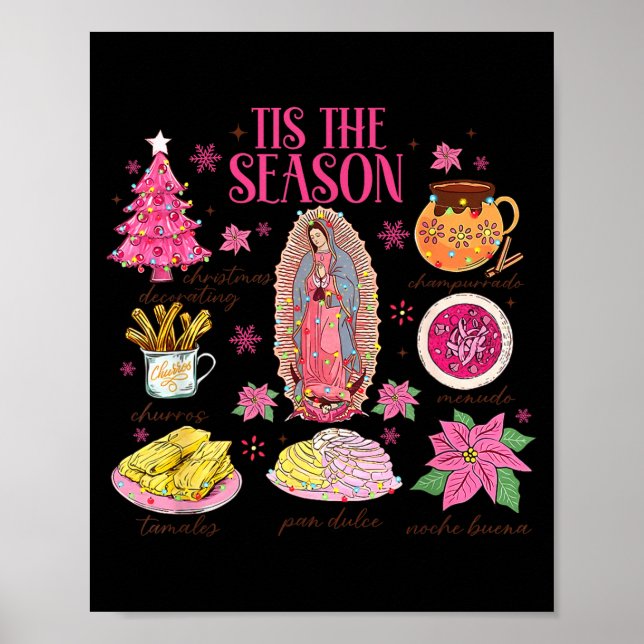 Póster Coquette Tis The Season Mexican Christmas Spanish  (Frente)