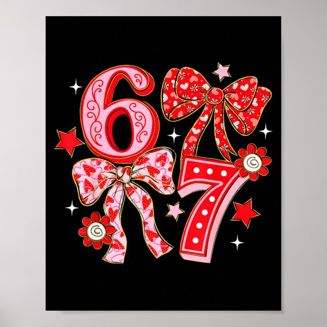 Póster Coquette Valentine 67 Six Seven Bow Valentines 6 7 (Frente)