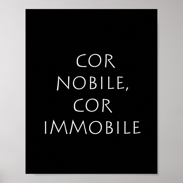 Póster Cor nobile cor inmóvil (Frente)