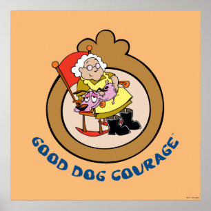 Póster Coraje al perro cobarde   Buen Coraje Perro