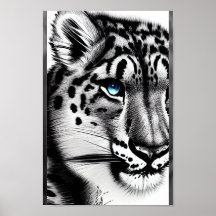 Coraje Leopardo de la Nieve con ojo azul