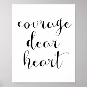 Póster Coraje querido corazón