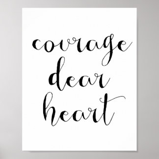 Póster Coraje querido corazón