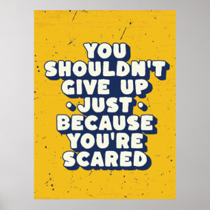 Póster Coraje Sobre Miedo En La Vida