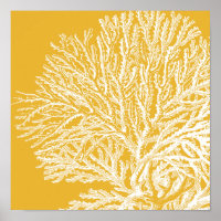 Coral amarillo y blanco