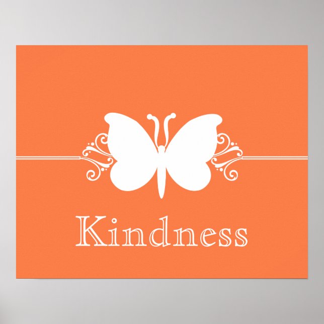 Póster Coral Butterfly Swirls Virtue Poster (Frente)