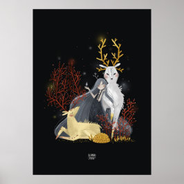 Póster CORAL DEER de Alexandra Dikaia