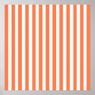 Póster Coral Modern Stripes