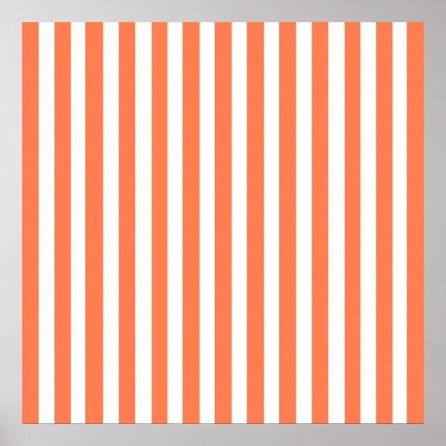 Póster Coral Modern Stripes (Frente)