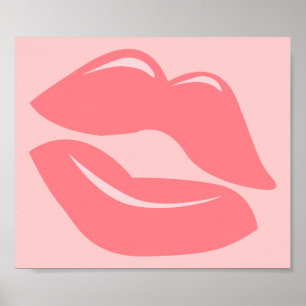 PÓSTER CORAL PINK LUSCIOSO KISS LIPS SHINM LIPGLOSS BEAUT