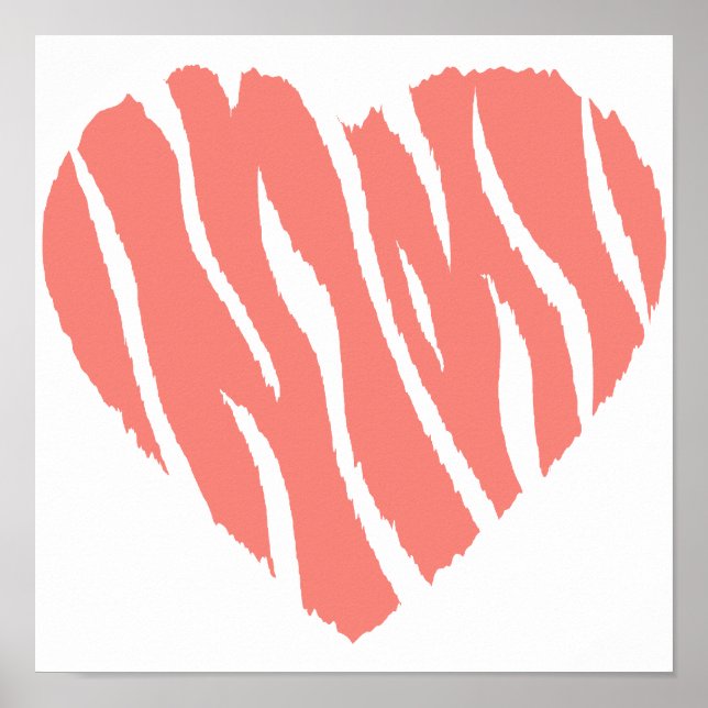 Póster Coral Pink Wild Heart (Frente)