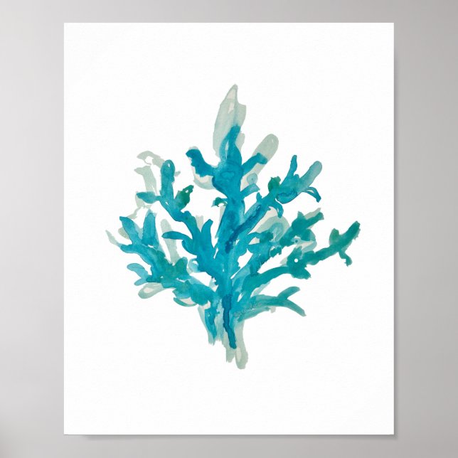 Póster Coral Reef Painting Turquoise Beach Decor Wall Art (Frente)
