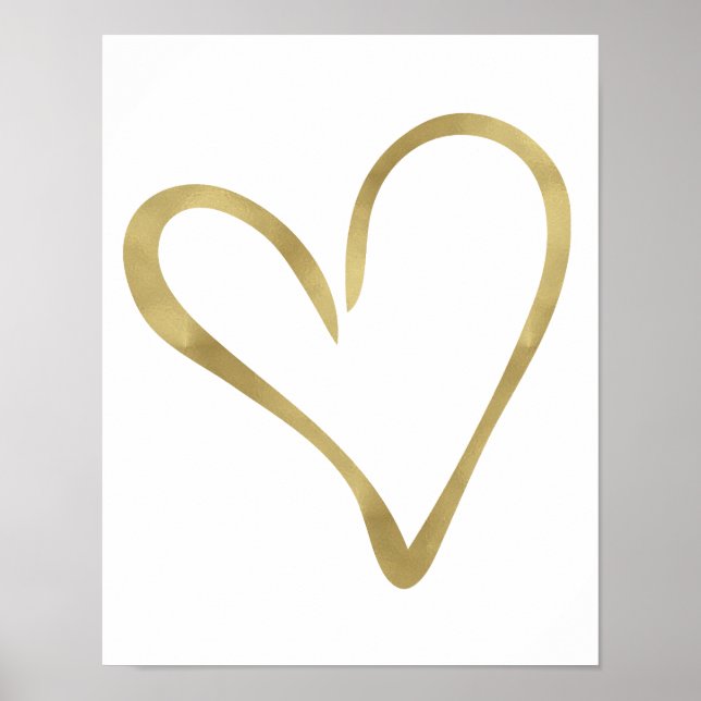 Póster Corazón abierto de oro I (Frente)