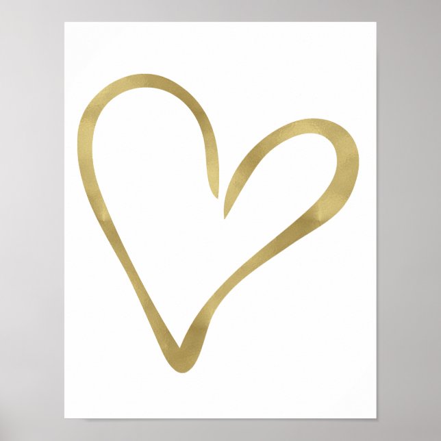 Póster Corazón abierto de oro II (Frente)