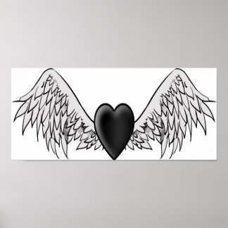 Póster Corazón alado