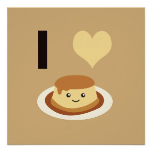 Póster ¡Corazón (amor) flan!