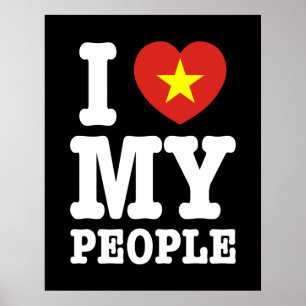 Póster Corazón (amor) Mi pueblo vietnamita