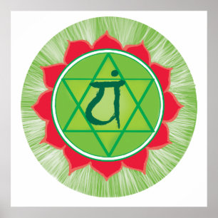 Póster Corazón Anahata Chakra Poster de valores