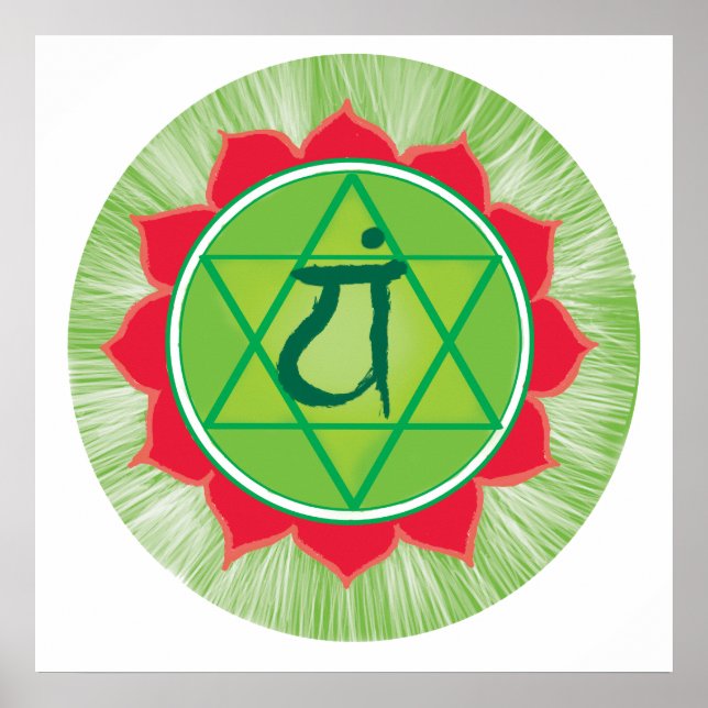 Póster Corazón Anahata Chakra Poster de valores (Frente)