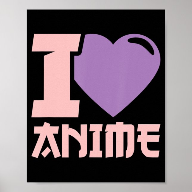 Póster Corazón Anime Amo Anime (Frente)
