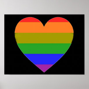 Póster Corazón arcoiris poster
