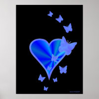 Corazón arcoiris y mariposa
