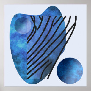 Póster Corazón Azul