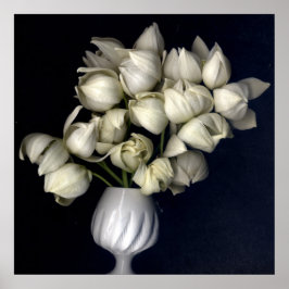 Póster Corazón blanco en negro