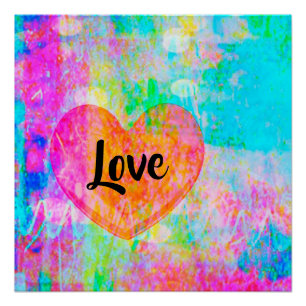Póster Corazón Boho Amor