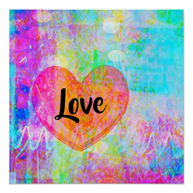 Póster Corazón Boho Amor (Anverso)