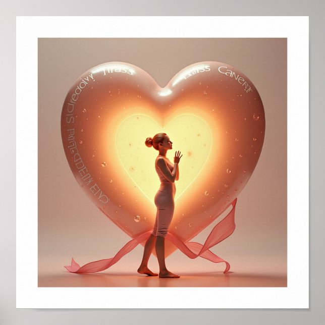 Póster Corazón brillante (Frente)