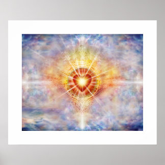 Póster Corazón celeste
