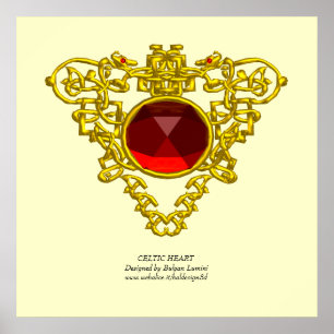 PÓSTER CORAZÓN CÉLTICO