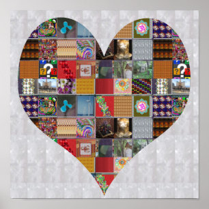 Póster CORAZÓN Collage artístico Bendición a bajo precio
