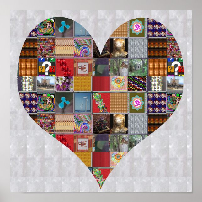 Póster CORAZÓN Collage artístico Bendición a bajo precio  (Frente)